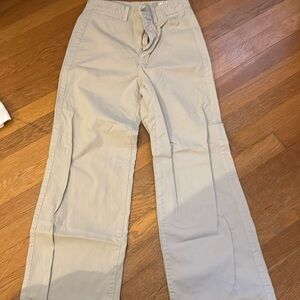 Khaki Wide leg pants